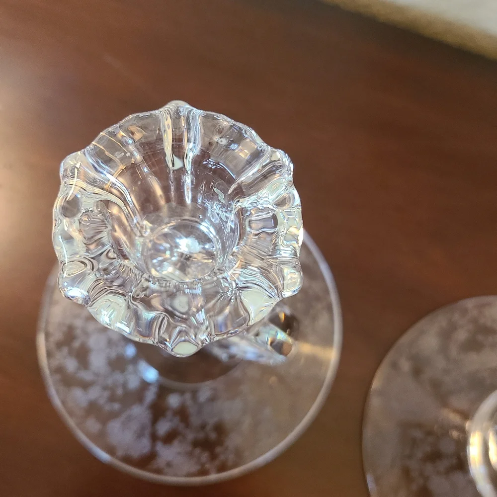 Vintage Cambridge Rosepoint candlestick set of 2 ❤️